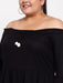 FAZZN Plus Size Rayon Black Colour Tops Dresses Fazzn 