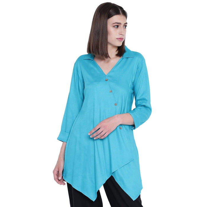Turquoise rayon stylish top for beautifull women Apparel & Accessories Pinky Pari 