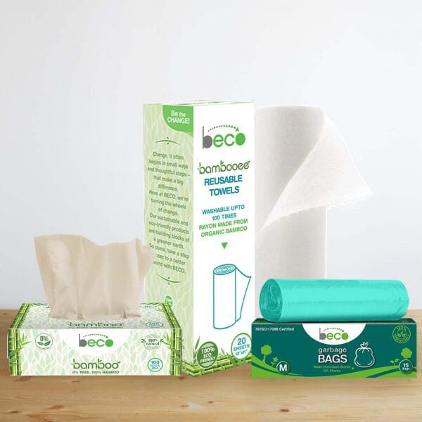 BECO Best Home Care Combo with Facial Tissue, Garbage Bag and Kitchen Towel Kitchen needs Ecosattvastore 