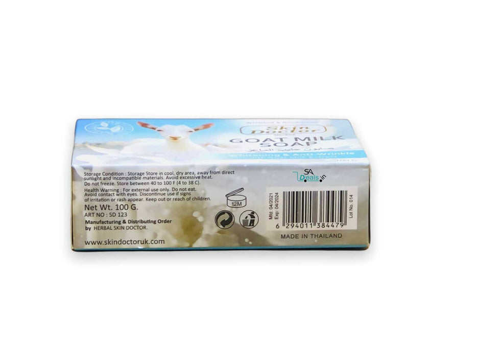 Skin Doctor GOAT MILK SOAP Whitening & Anti-Wrinkle with Goat Milk Extract 100g Soap SA Deals 