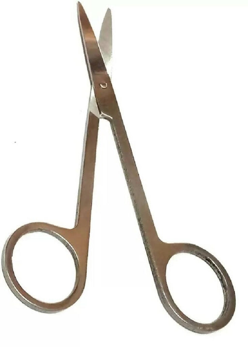 nawani StainlessSteel Small Eyebrow Nose Hair Scissors, Size - 4.5 Inch Scissors (Set of 1, Silver) StainlessSteel Small Eyebrow Nose Hair Scissors Nawani Enterprises 