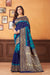 3stage Turquoise Banarasi Silk Turquoise Blouse Sarees hitesh 