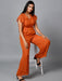 Women's Drape Party/ Casual Jumpsuit in Brown Clothing Ruchi Fashion L 