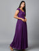 Women's Drape Chiffon Party/ Evening/ Gown in Purple Clothing Ruchi Fashion S 