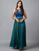 Blue Green Net Gown Clothing Ruchi Fashion XS 