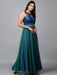 Blue Green Net Gown Clothing Ruchi Fashion M 