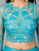 Turquose Blue Gota Patti Lehenga, Choli and Dupatta set Clothing Ruchi Fashion XXL 