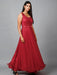 Red Net Bridesmaid Gown Clothing Ruchi Fashion M 