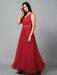 Red Net Bridesmaid Gown Clothing Ruchi Fashion L 