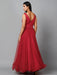 Red Net Bridesmaid Gown Clothing Ruchi Fashion XL 