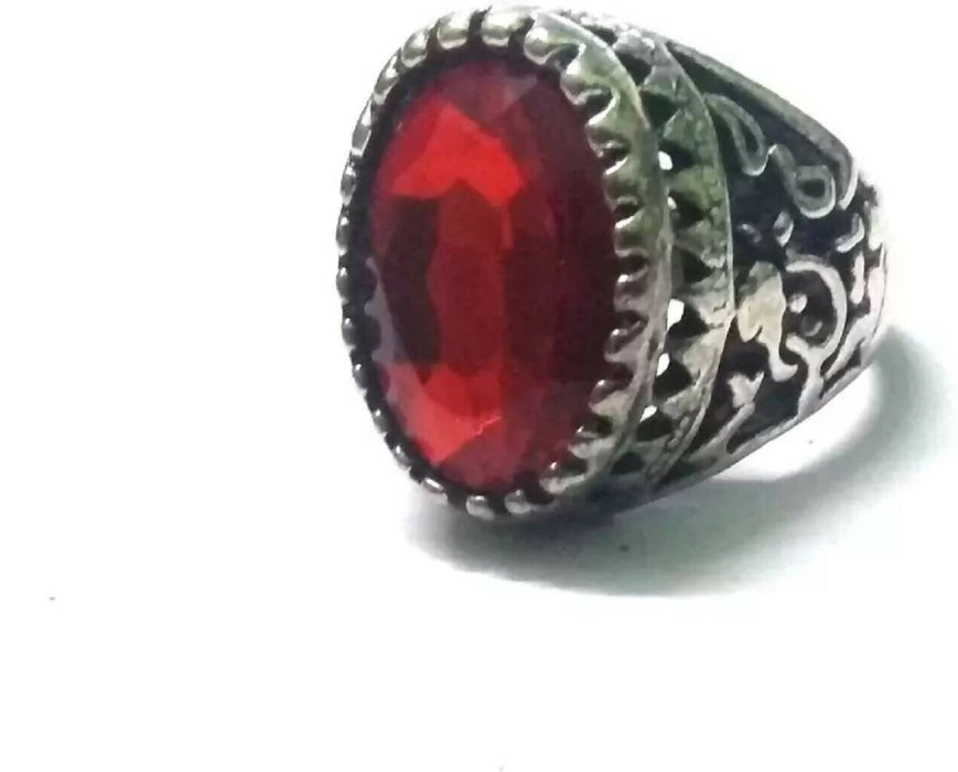 nawani Silver Collection Ring for Men (M), Ring Size - (Round 2 cm) Alloy Ring () Ring Nawani Enterprises 