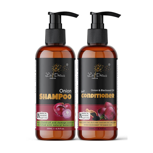 La'Decus India Onion Shampoo and Conditioner Combo Pack (2x200ml)-400ml Shampoos and conditioner Vitalscoop technologies 