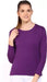 Ap'pulse Solid Women Round Neck Purple T-Shirt T SHIRT sandeep anand 