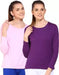Ap'pulse Solid Women Round Neck Purple, Pink T-Shirt (Pack of 2) T SHIRT sandeep anand 
