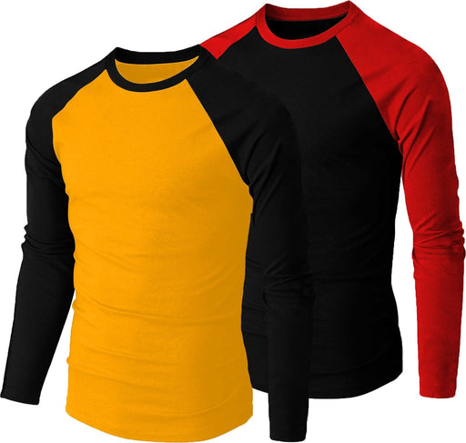 THE BLAZZE Men's Raglan Full Sleeve T-Shirts for Men(Combo_02) t-shirt JOTHI TEXTILES 