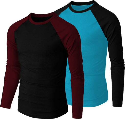 THE BLAZZE Men's Raglan Full Sleeve T-Shirts for Men(Combo_04) t-shirt JOTHI TEXTILES 