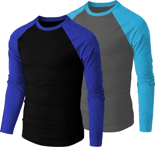THE BLAZZE Men's Raglan Full Sleeve T-Shirts for Men(Combo_06) t-shirt JOTHI TEXTILES 