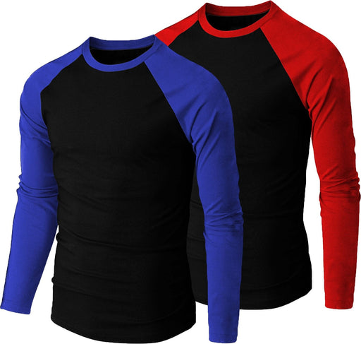 THE BLAZZE Men's Raglan Full Sleeve T-Shirts for Men(Combo_08) t-shirt JOTHI TEXTILES 