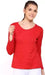 Ap'pulse Solid Women Round Neck Red T-Shirt T SHIRT sandeep anand 