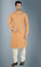 Light Orange Kurta Pyjama Bottom Style Churidar With White Buti Prints Apparel & Accessories Roopkashish 