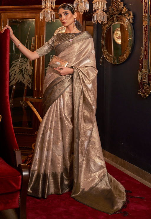 Designer Party Wear Zari & Woven Soft Silk MultiColor Saree And MultiColor Blouse Material. Apparel & Accessories Roopkashish 