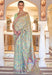 Awesome Designer Party Wear Multi Colour With Green Blouse Handloom Woven Cotton Silk Saree With Zari & Woven Border And Woven Blouse Material. Festive Wear. Apparel & Accessories Roopkashish 