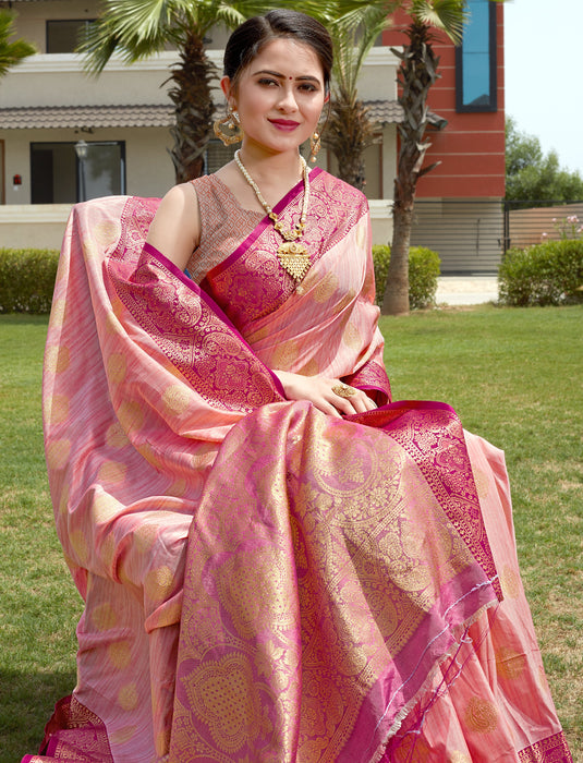 SOFT SIMRAN SILK SAREE RICH PALLU AND JEQURED BORDER WITH CONTRASS COLOR. Apparel & Accessories Roopkashish 