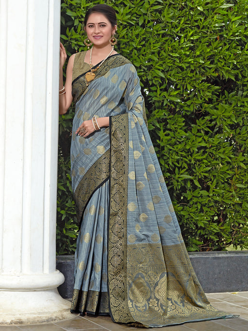 SOFT SIMRAN SILK SAREE RICH PALLU AND JEQURED BORDER WITH CONTRASS COLOR. Apparel & Accessories Roopkashish 