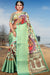 Designer Party Wear MultiColor Digital Print Khadi Saree With Jacquard Border And Multicolor Khadi Blouse Material. Apparel & Accessories Roopkashish 