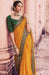 Traditional Designer Party Wear Yellow Satin Saree With Embroidery Border. Apparel & Accessories Roopkashish 