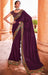 Traditional Designer Party Wear Purple Satin Saree With Embroidery Border. Apparel & Accessories Roopkashish 