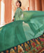 Traditional Designer Party Wear Torquious Satin Saree With Embroidery Border. Apparel & Accessories Roopkashish 