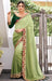 Traditional Designer Party Wear Sea Green Color Vichitra Silk Saree With Embroidery Border Tassal Pallu And Green Color Embroidery Blouse Piece. Apparel & Accessories Roopkashish 