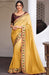 Traditional Designer Party Wear Yellow Color Vichitra Silk Saree With Embroidery Border Tassal Pallu And Wine Color Embroidery Blouse Piece. Apparel & Accessories Roopkashish 