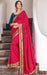 Traditional Designer Party Wear Pink Color Vichitra Silk Saree With Embroidery Border Tassal Pallu And Teal Color Embroidery Blouse Piece. Apparel & Accessories Roopkashish 