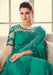 Traditional Designer Party Wear Green Colour Georgette Saree With Sequance Work Border. Apparel & Accessories Roopkashish 