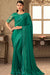 Traditional Designer Party Wear Green Colour Georgette Saree With Sequance Work Border. Apparel & Accessories Roopkashish 