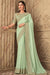Traditional Designer Party Wear Pista Colour Georgette Saree With Sequance Work Border. Apparel & Accessories Roopkashish 