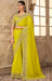 Traditional Designer Party Wear Yellow Colour Georgette Saree With Sequance Work Border. Apparel & Accessories Roopkashish 