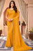 Traditional Designer Party Wear Embroidered Orange Colour Georgette Silk Saree . Apparel & Accessories Roopkashish 