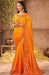 Traditional Designer Party Wear Orange Colour Georgette Saree With Sequance Work Border. Apparel & Accessories Roopkashish 