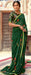Awesome Party Wear Sequence Work Green Color Georgette Saree With Border And Digital Print Green Color Blouse Material. Apparel & Accessories Roopkashish 