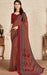 Multi Colour Georgett Saree With Maroon Colour Blouse Georgett Saree Roopkashish 