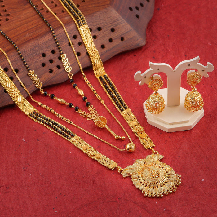 DESIGNER MANGALSUTRA SET FOR WOMEN MATERIAL: SOLID MOTI AND MAZZAK WITH EARING SET MANGALSUTRA HANSNI FASHION 