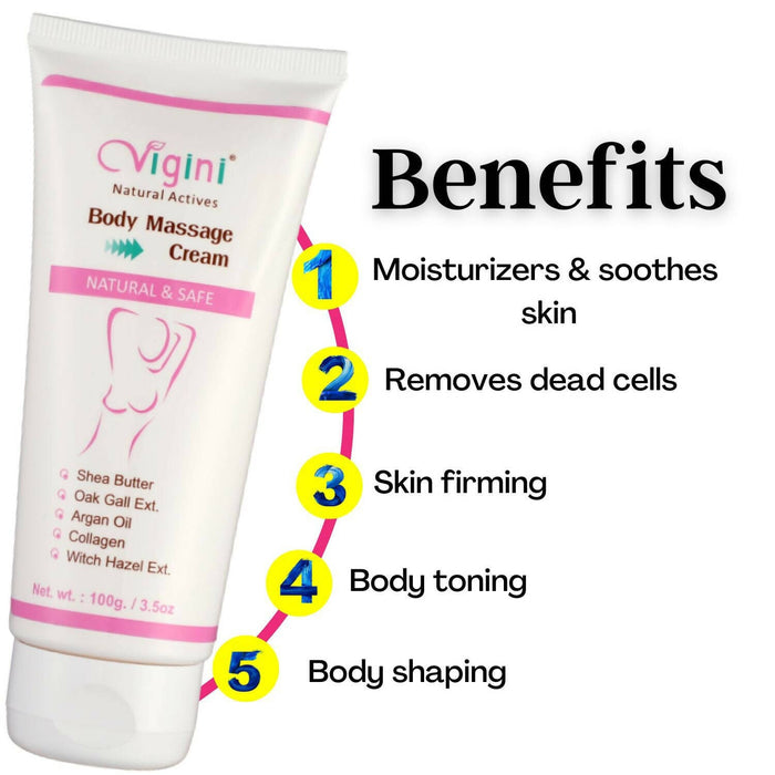 Vigini Breast Bust Body Growth Size Increase Full 36 Firming Enlargement Massage Oil Cream + 30 Caps Personal Care Global Medicare Inc 
