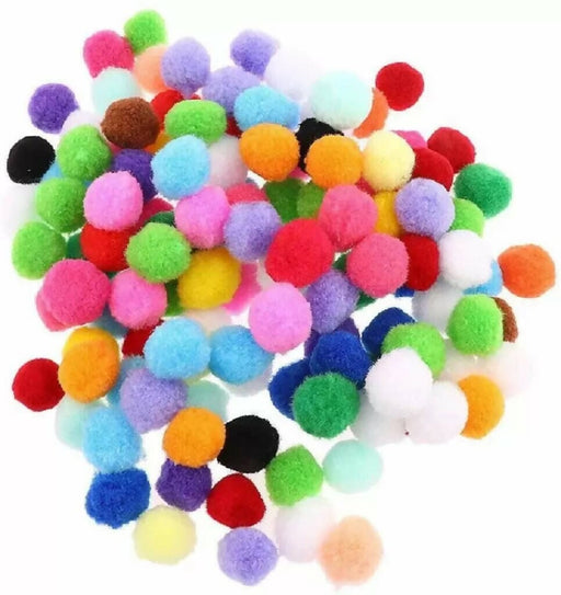 nawani Cotton Pom Pom Balls 3.0 cm 100 Piece. () Cotton Pom Pom Balls Nawani Enterprises 