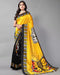 SVB Saree Yellow And Black Colour Art Silk Printed Saree Saree SVB Sarees 