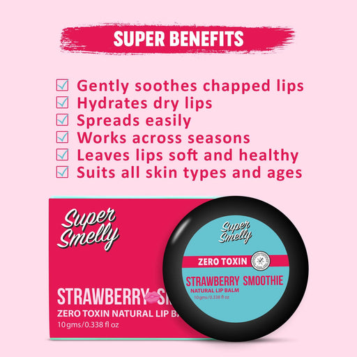 Super Smelly Strawberry Lip Balm 10gm lip care Super Smelly 