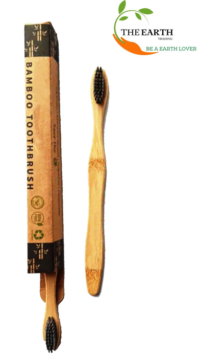 The Earth Trading Bamboo Charcoal ToothBrush S Curve brushes The Earth Trading 