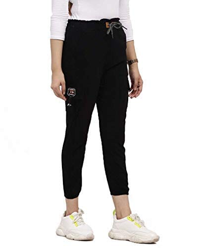 Women Stylish Cargo Pant For Women Apparel & Accessories VK Enterprises 28 Black Cotton Lycra